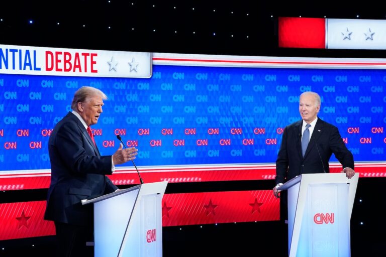 Biden stumbles in fiery debate as Trump spreads falsehoods