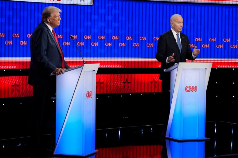 2024 presidential debate: A sometimes halting Biden tries at debate to confront Trump, who responds with falsehoods