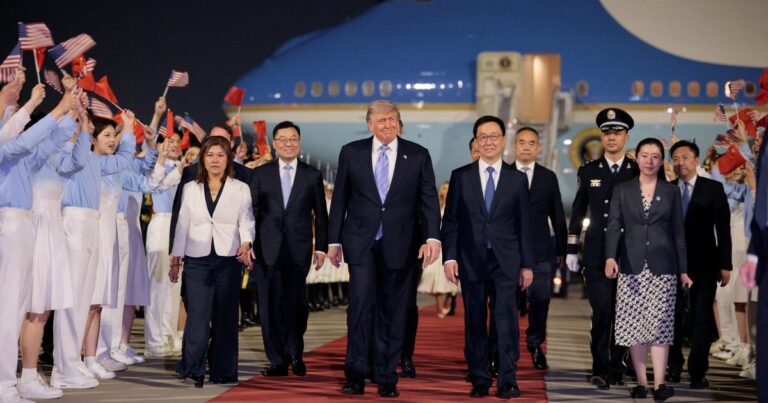 Trump arrives in Beijing to meet with Xi Jinping