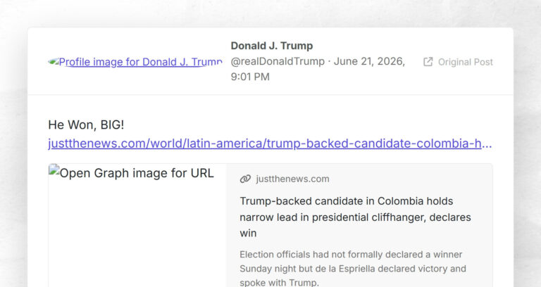 Donald J. Trump: "He Won, BIG!https://justthenews.com/world/latin-america/trump-backed-candida…