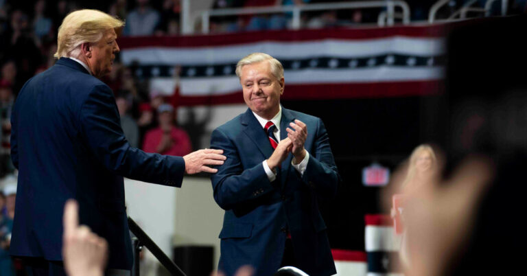 Trump Mourns Graham as ‘Great Politician’ and ‘Member of the Family’