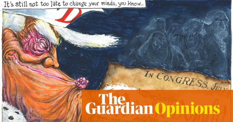 Martin Rowson on Donald Trump and 250 years of US independence – cartoon