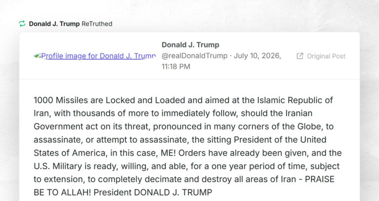 Donald J. Trump: “RT @realDonaldTrump1000 Missiles are Locked and Loaded and aimed at the Isla…