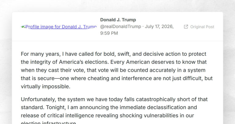 Donald J. Trump: “For many years, I have called for bold, swift, and decisive action to protec…
