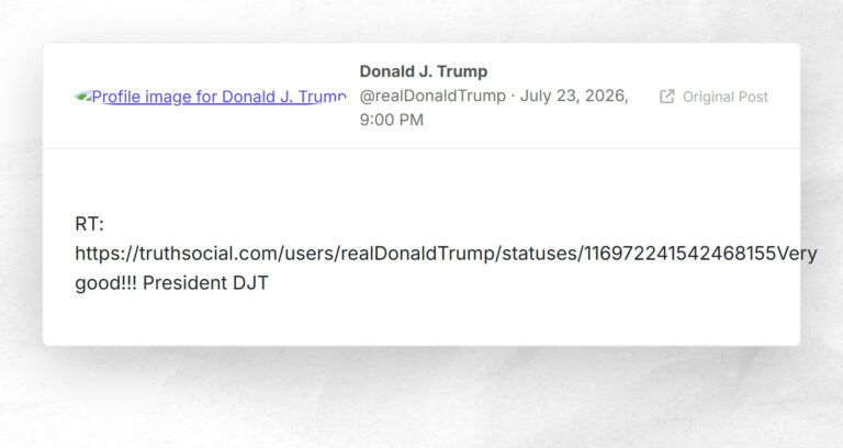 Donald J. Trump: "RT: https://truthsocial.com/users/realDonaldTrump/statuses/11697224154246815…