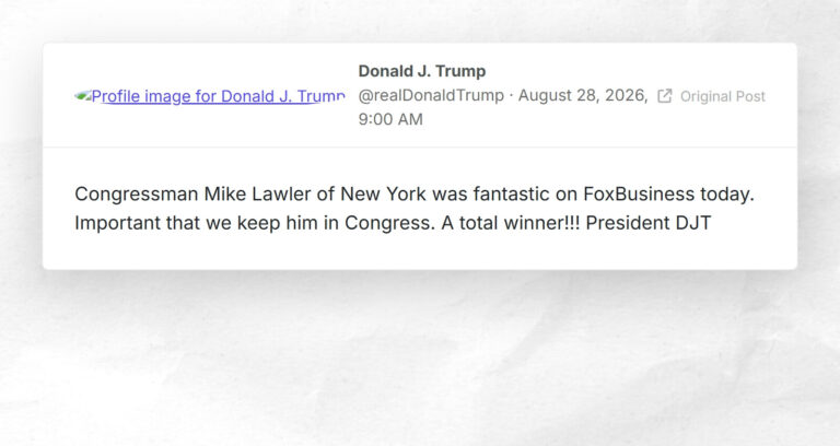 Congressman Mike Lawler of New York was fantastic on FoxBusiness today. Important that we keep him in Congress. A total winner!!! President DJT
