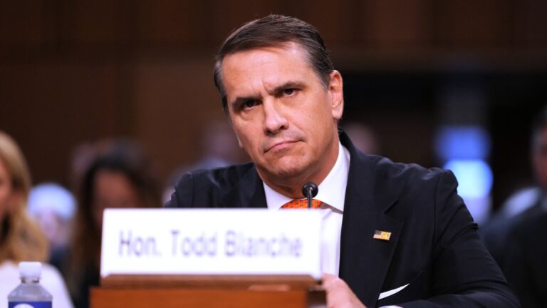 Todd Blanche rescinds Trump’s ‘anti-weaponization fund’ ahead of nomination hearing : NPR