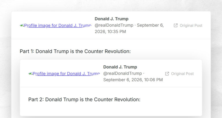Part 1: Donald Trump is the Counter Revolution: