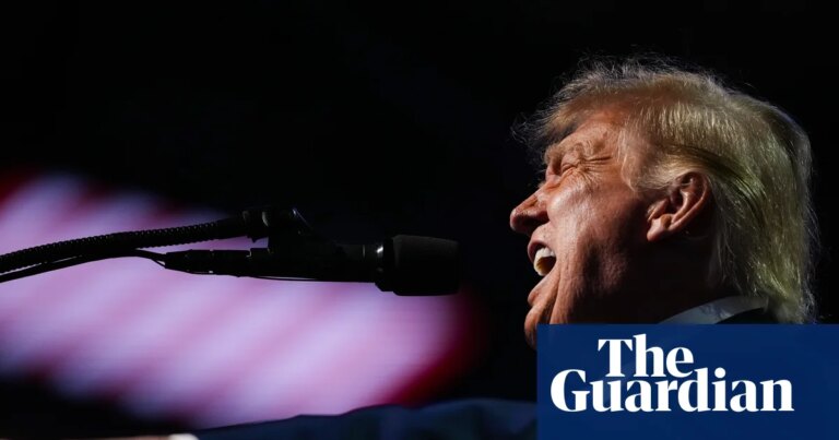 As the midterms loom, Trump returns to his happy place: on stage in the theatre of the absurd | US politics